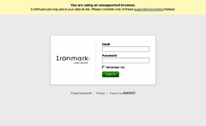 ironmarklaw.harvestapp.com
