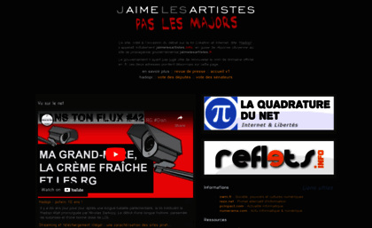 jaimelesartistes.info