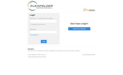 kleinfelder.filetransfers.net