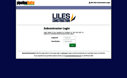 lilesconstruction.pipelinesuite.com