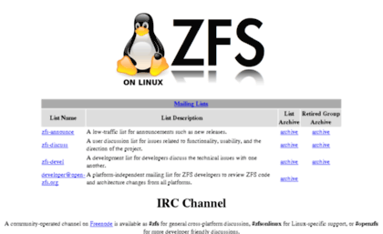 list.zfsonlinux.org