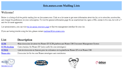 lists.nuxeo.com