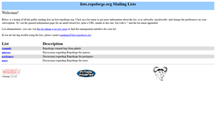 lists.repoforge.org
