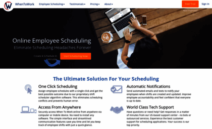 Master.whentowork.com website. Employee Scheduling Software ...