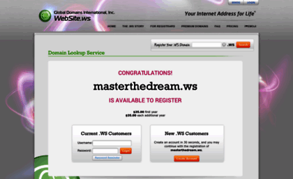 masterthedream.ws