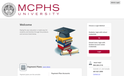 Mcphs.afford.com website. MyCollegePaymentPlan.