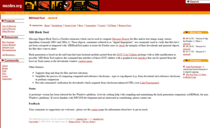 mdhashtool.mozdev.org