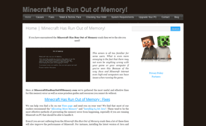 Minecrafthasrunoutofmemory Com Website Minecraft Has Run Out Of Memory Causes Fixes