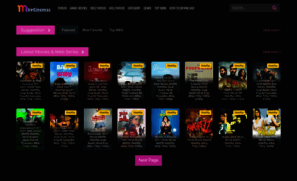 Mkvcinemas.men website.