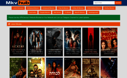 Mkvhub.lol website. MkvHub.Com - Latest 720p to 1080p Movies Download