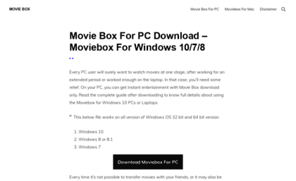 download movie box for windows 7