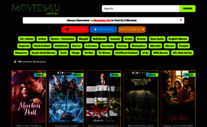 Movies4u.capital website.