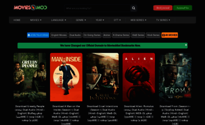 Moviesmod.bot website.