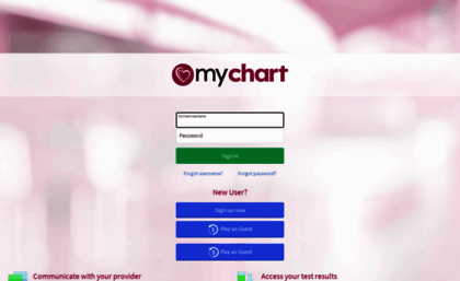 My Chart Sign In Page