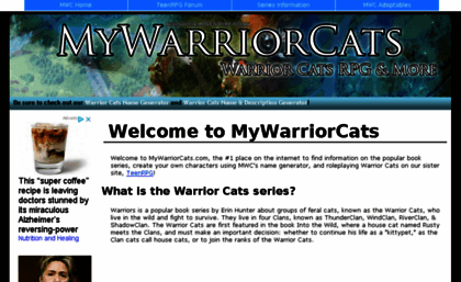 mywarriorcats.com