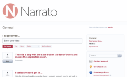 narrato.uservoice.com