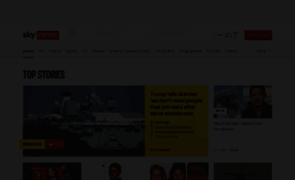 News.sky.com website. The Latest News from the UK and Around the World ...
