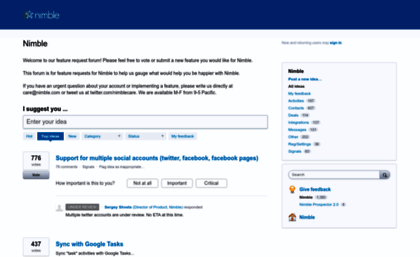 nimble.uservoice.com