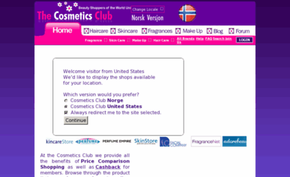 no.cosmeticsclub.com