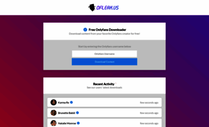 Ofleak.us website. Free OnlyFanz Downloader.
