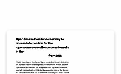 opensource-excellence.com
