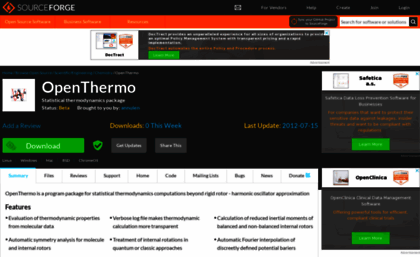 openthermo.sourceforge.net