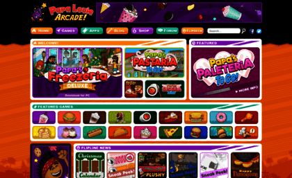 Papa Louie Arcade : Home of Free Games like Papa's Cupcakeria and