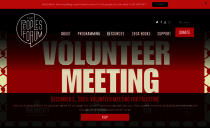 Peoplesforum.org website. The People's Forum | The People's Forum.