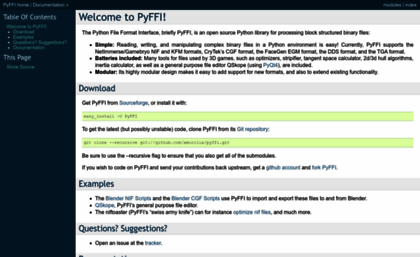 pyffi.sourceforge.net