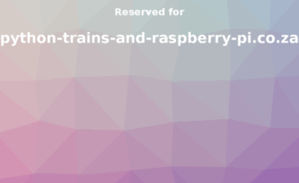 python-trains-and-raspberry-pi.co.za