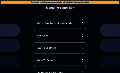 racinglivecodes.com