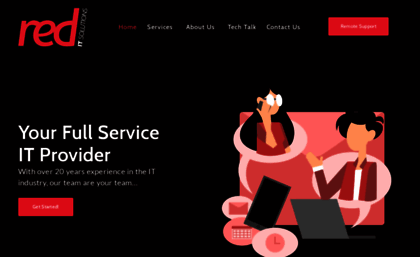 Red-it.com.au website. Red IT Solutions.