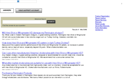 remington.custhelp.com