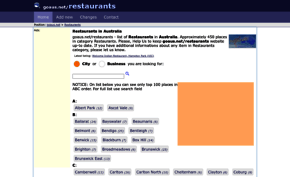 restaurants.goaus.net