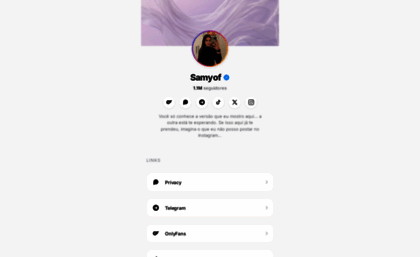 Samyof.com website. Samyof (/samyof) · solo.to.