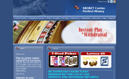 Sbo Bet Com Website Sbobet Casino Perfect Money Home