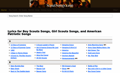 scoutsongs.com