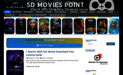 Sdmoviespoint.buzz website. SD Movies Point - Free HD Movies Download.