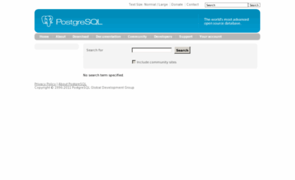search.postgresql.org
