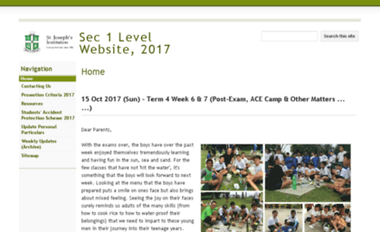 Sec1.sji.edu.sg website. Sec 1 Level Website, 2017.