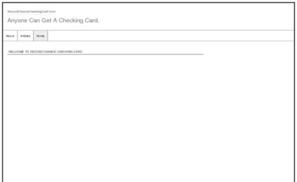 secondchancecheckingcard.com
