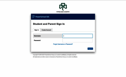 Shcp.powerschool.com website. Student and Parent Sign In.