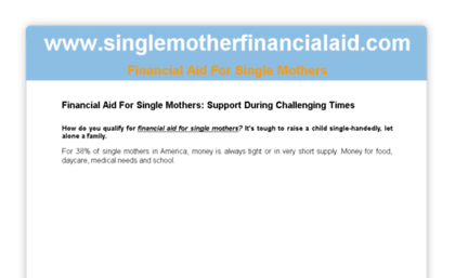 singlemotherfinancialaid.com
