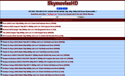 Skymovieshd.blue website. SkymoviesHD.in ||SkymoviesHD -Bengali HD Pc