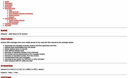smsarch.sourceforge.net