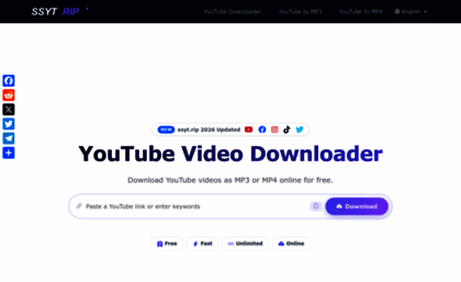Ssyoutube.rip website. Free Online YouTube Video Downloader 2024 [HD