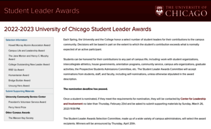 studentleaderawards.uchicago.edu