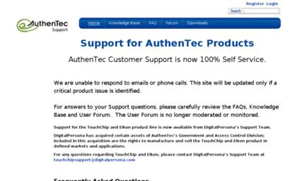 support.authentec.com