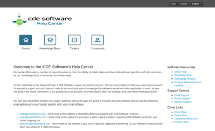 support.cdesoftware.com