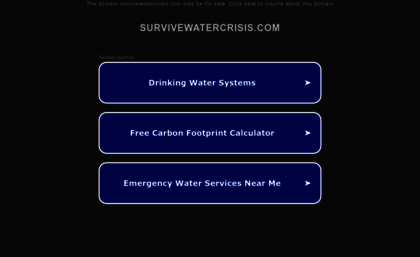 survivewatercrisis.com
